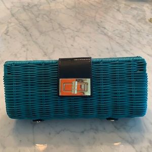J  Crew wicker clutch